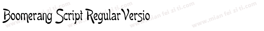 Boomerang Script RegularVersion字体转换